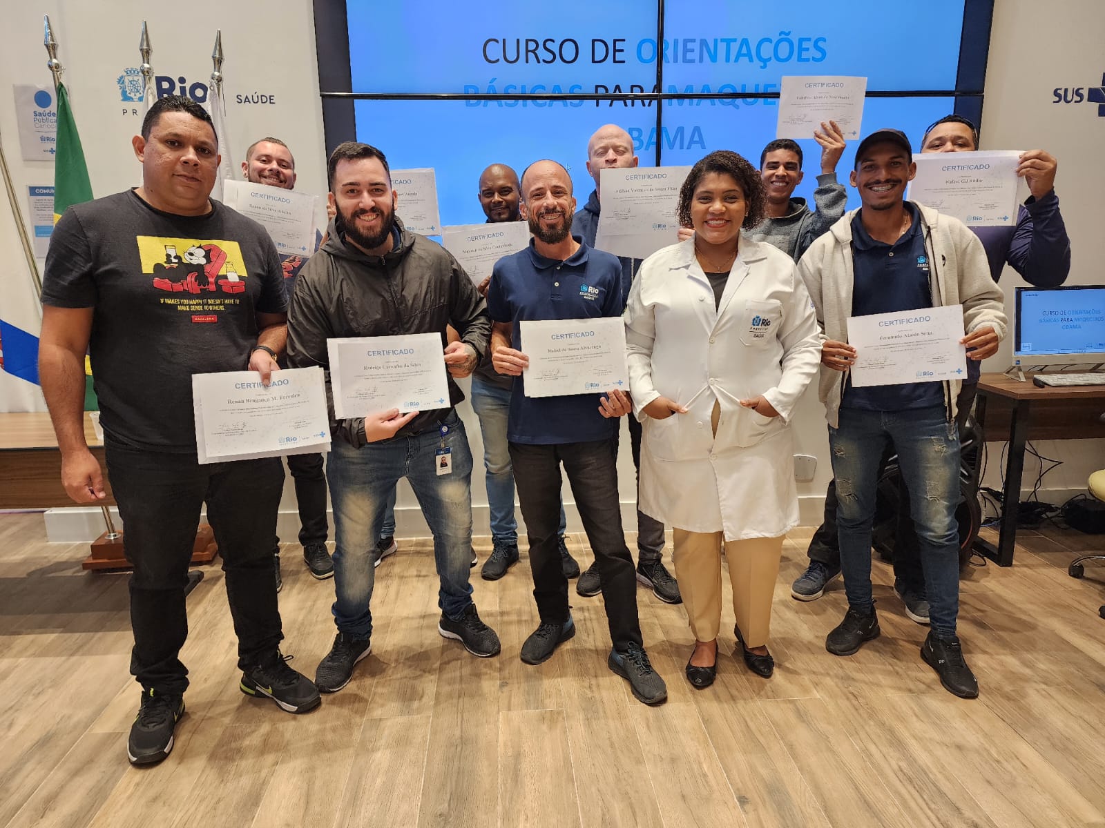 SMS-RJ e Riosaúde juntas na 10ª turma do Curso de Orientações Básicas aos Maqueiros – OBAMA