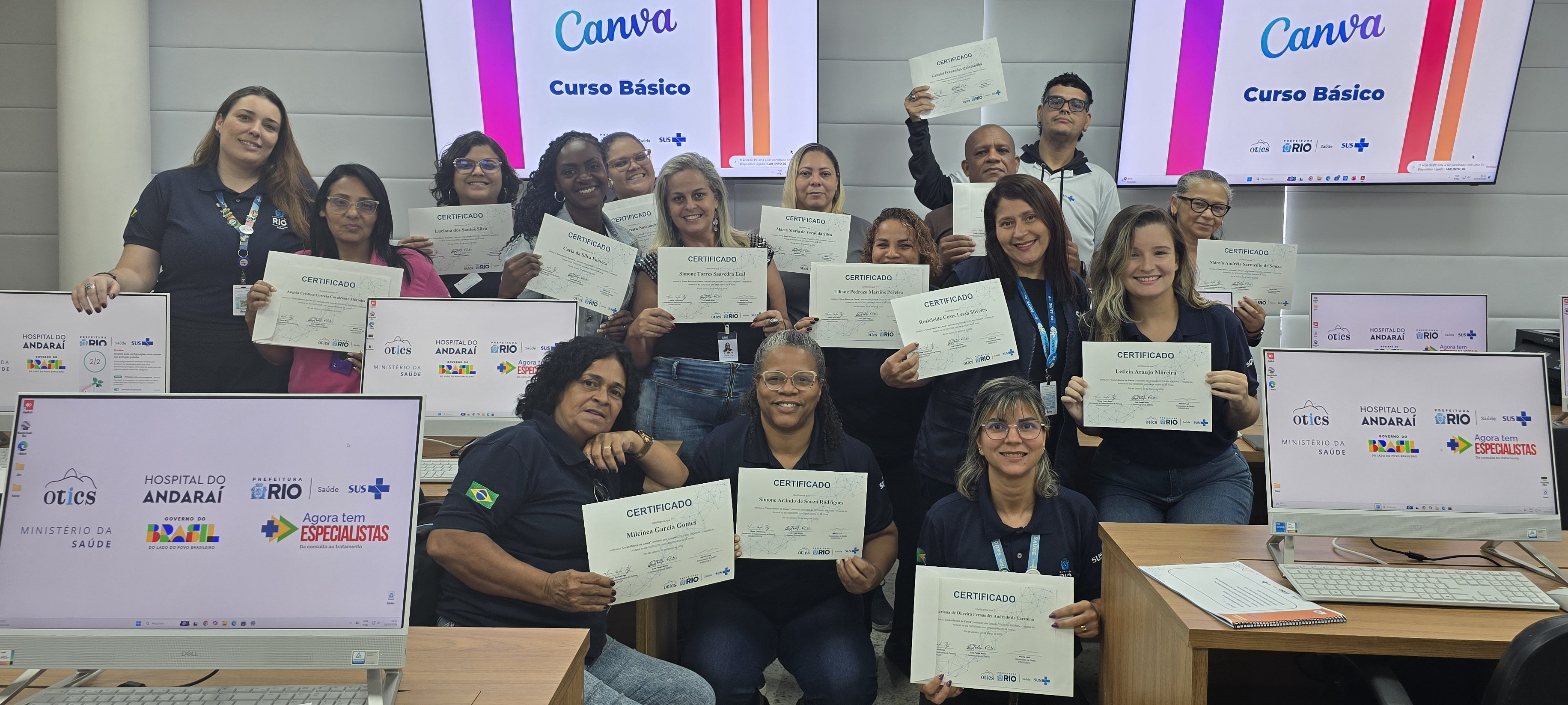 4ª turma de 2026 do Curso Básico de Canva da Secretaria Municipal de Saúde/OTICS-Rio no Hospital do Andaraí
